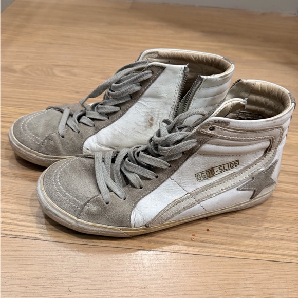 Golden Goose White and Gray Sneakers - Picture 3 of 5